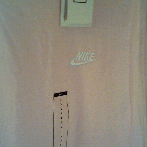 NEW NIKE SPORTSWEAR "Club Embroidered LS Tee" MEN'S PINK T-SHIRT L 655214-995 - Picture 4 of 7